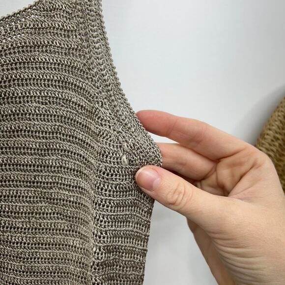 Vintage Y2K 2000s Alfani Gray Minimalist Lightweight Knit Tank Top Small - Picture 7 of 7